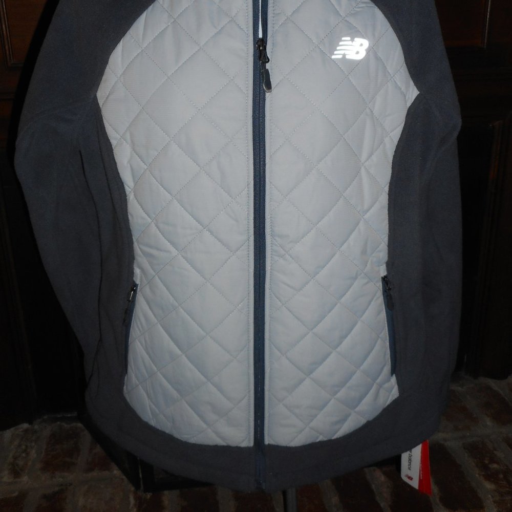 NWT grey New Balance micro fleece jacket, Large - Picture 2 of 13